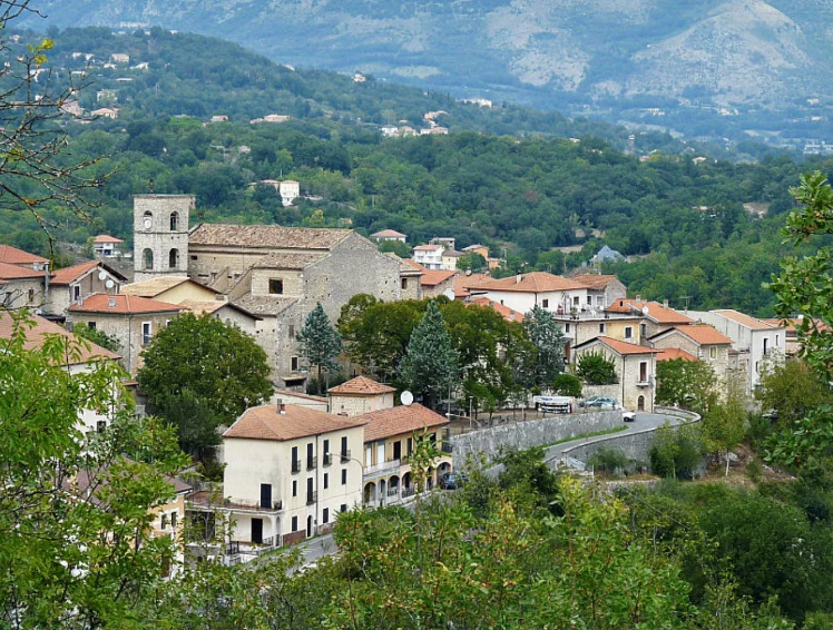 Italian village on a hill top